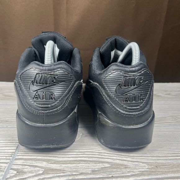 Nike Air Max 90 Recraft Triple Black Womens Shoes Leather Sneaker Size 8.5 - Picture 5 of 12